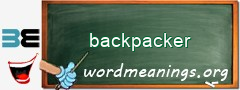 WordMeaning blackboard for backpacker